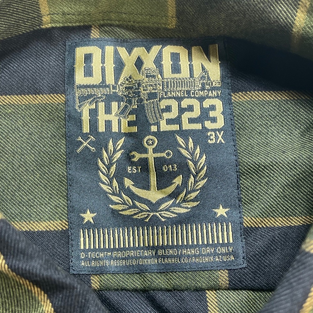 Dixxon Flannel The 223 Men's 3X Green Black Plaid D-Tech Button Up Shirt - Picture 5 of 9